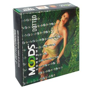 Moods Dotted Green Condom 3 pcs pack